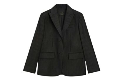 massimo dutti PINSTRIPE – Cappotto corto – dark grey