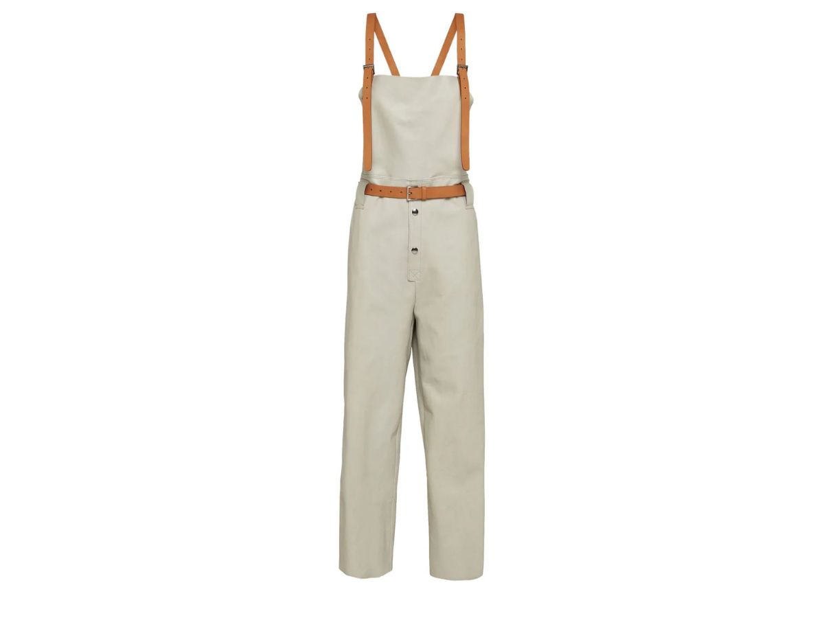 salopette prada in pelle