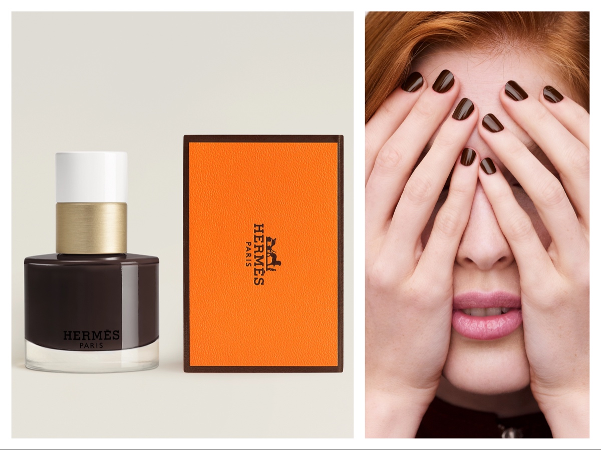 unghie color cioccolato smalto marrone tendenza autunno inverno 2024 2025 01