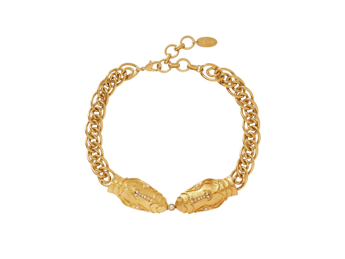 Collana con finitura oro e cristalli Swarovski Serptente SONIA PETROFF