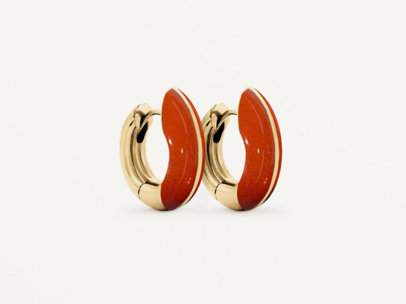 Dévé, SS24, Locus Solus Red Jasper Earrings, Gold, £365