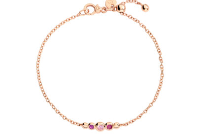 DoDo_Bracciale Bollicine in oro rosa 9K con ametista, Zaffiro rosa rubino (2)