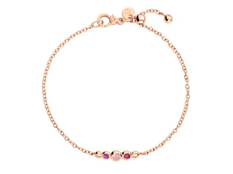 DoDo_Bracciale Bollicine in oro rosa 9K con ametista, Zaffiro rosa rubino (2)