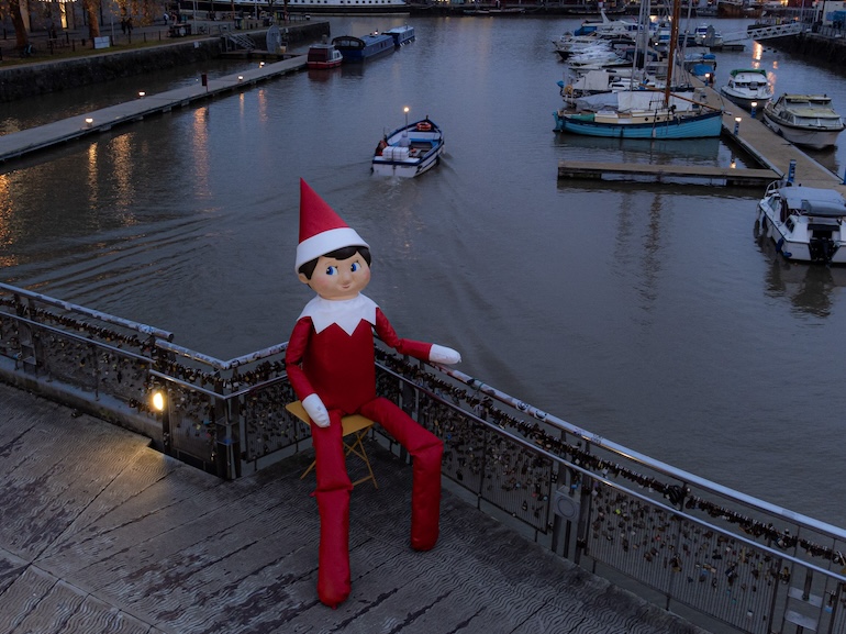 Model Elf installed on a bridge in Bristol