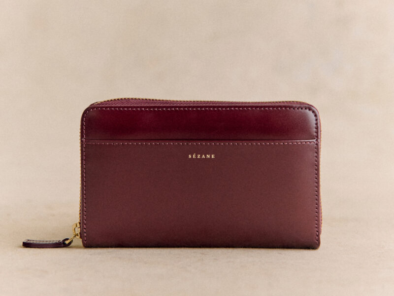 Sézane_Essentiels FW24_Portefeuille Victoria Bordeaux