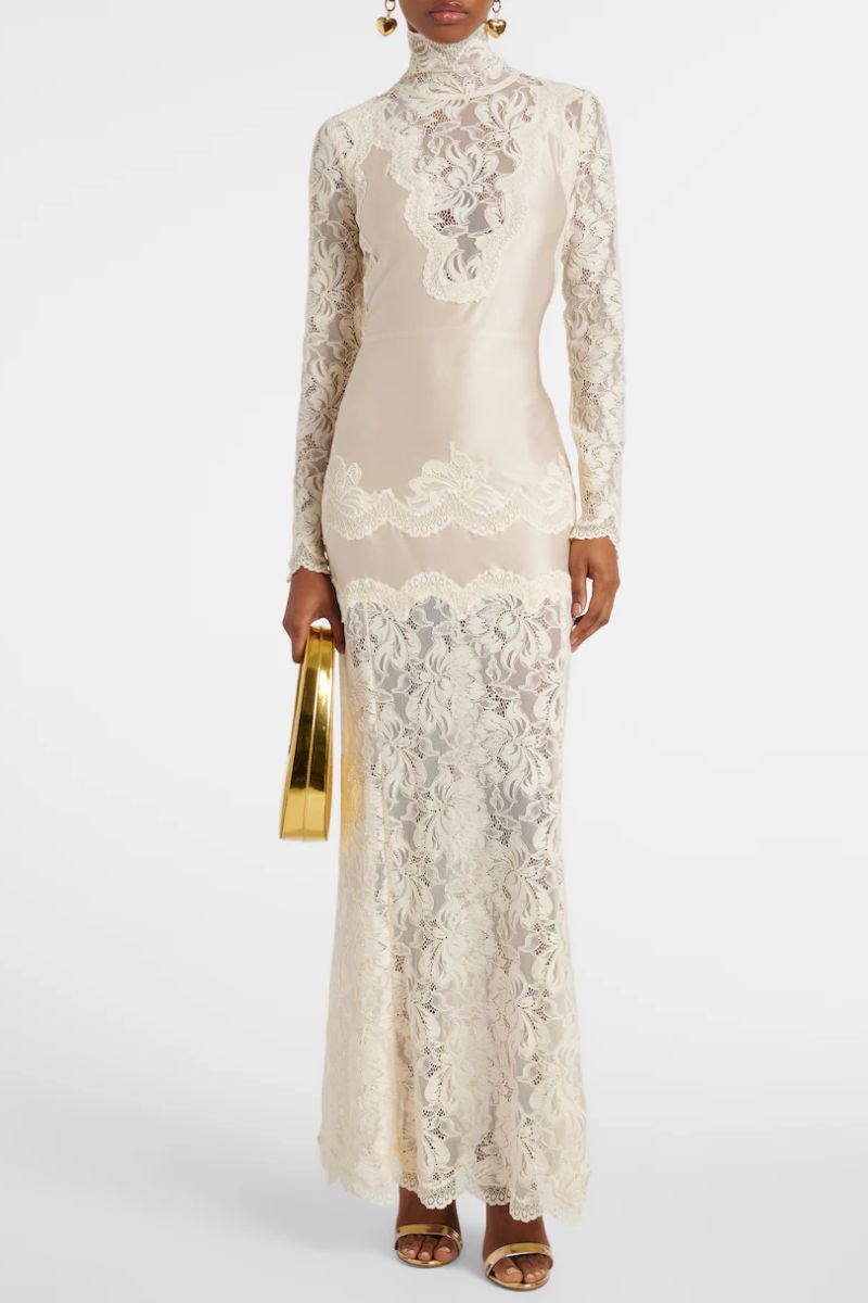 abito con pizzo rabanne mytheresa