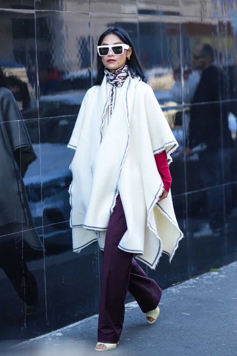 poncho mantella look inverno 10