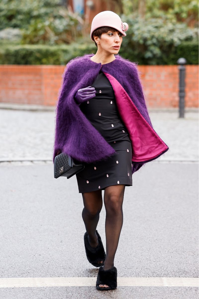 poncho mantella look inverno 3