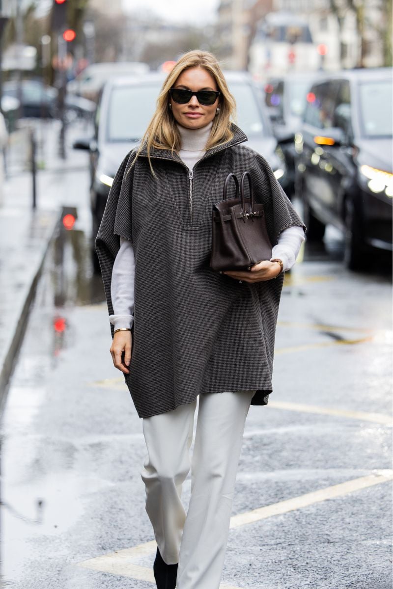 poncho mantella look inverno 6
