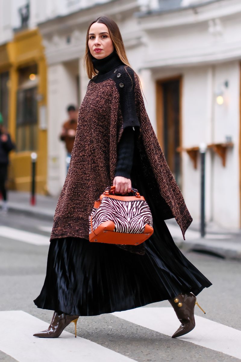 poncho mantella look inverno