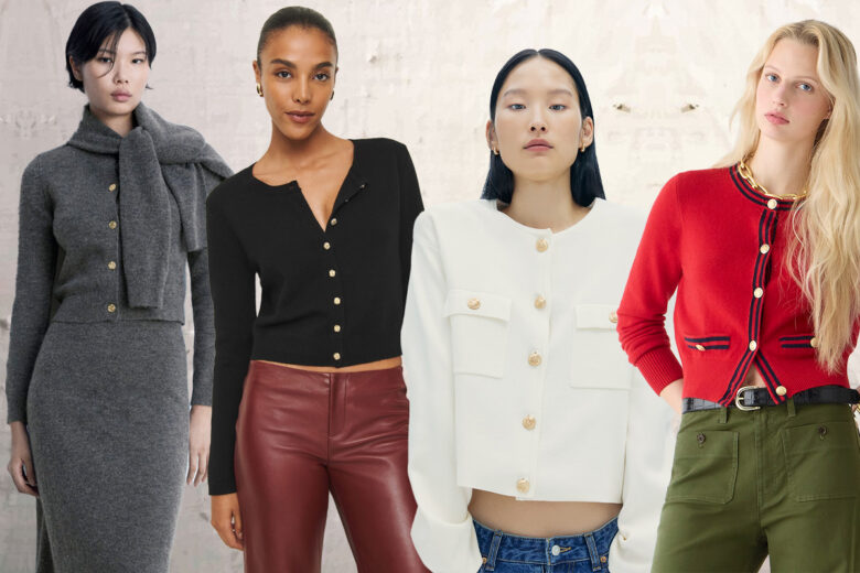 Così caldi e chic, i cardigan con bottoni gioiello non sono mai abbastanza