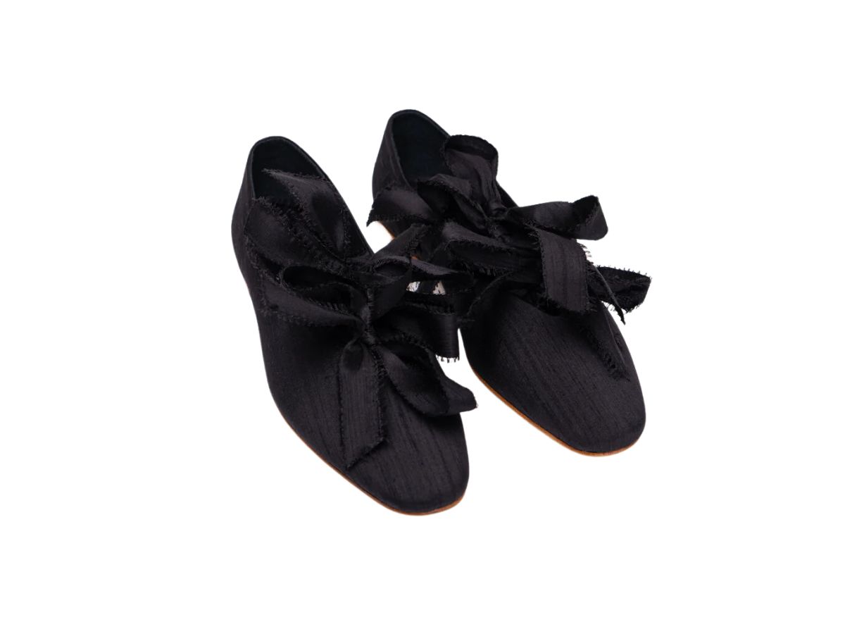 Ballerine in seta Mille-feuille con fiocchi spleeper
