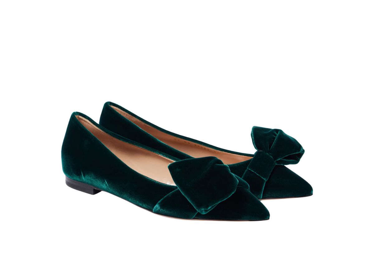 Ballerine in velluto con fiocco gianvito rossi mytheresa