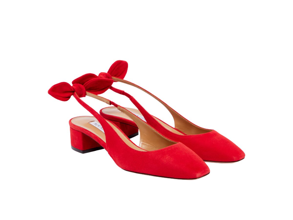 Pumps slingback Very Bow in suede aquazzura