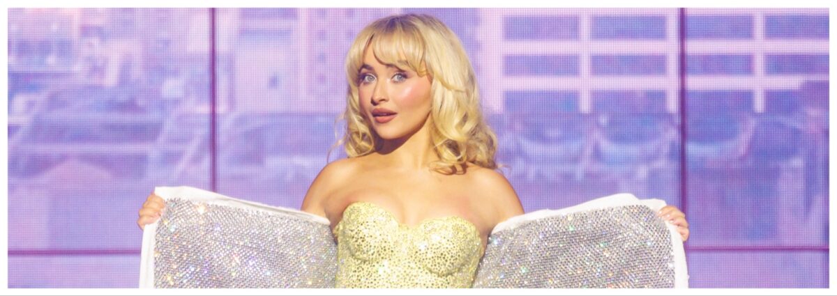 Sabrina Carpenter capelli make up profumi beauty look stile glam cantante cover desktop