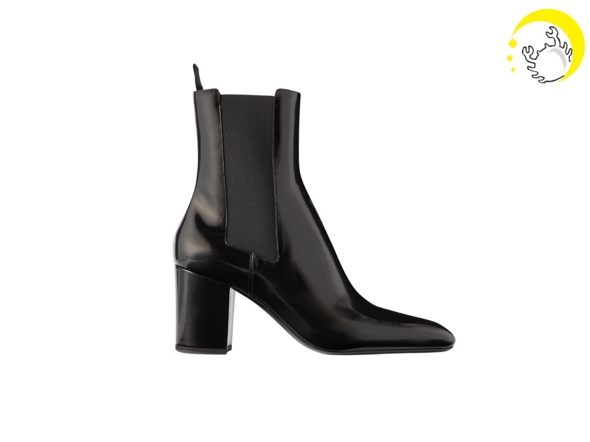 Stivaletti Chelsea in pelle lucida Betty saint laurent