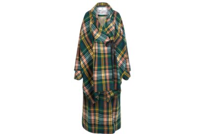 cappotto Karl in tartan di lana con motivo d’archivio