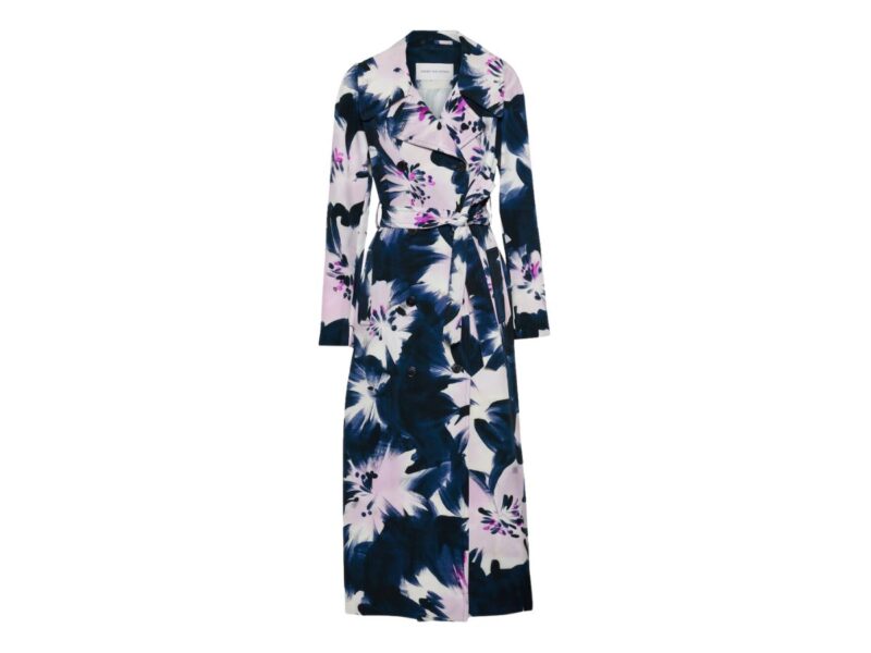 cappotto trench con stampa floreale dries