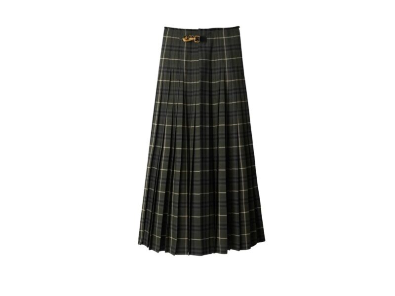maxi kilt in misto lana check burberry