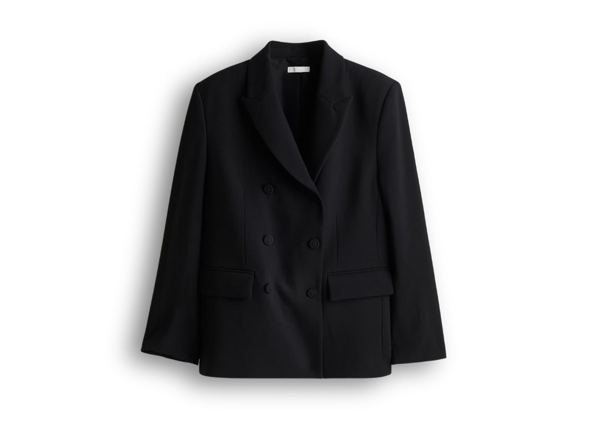 BLAZER A DOPPIO PETTO IN TWILL hm 49,99
