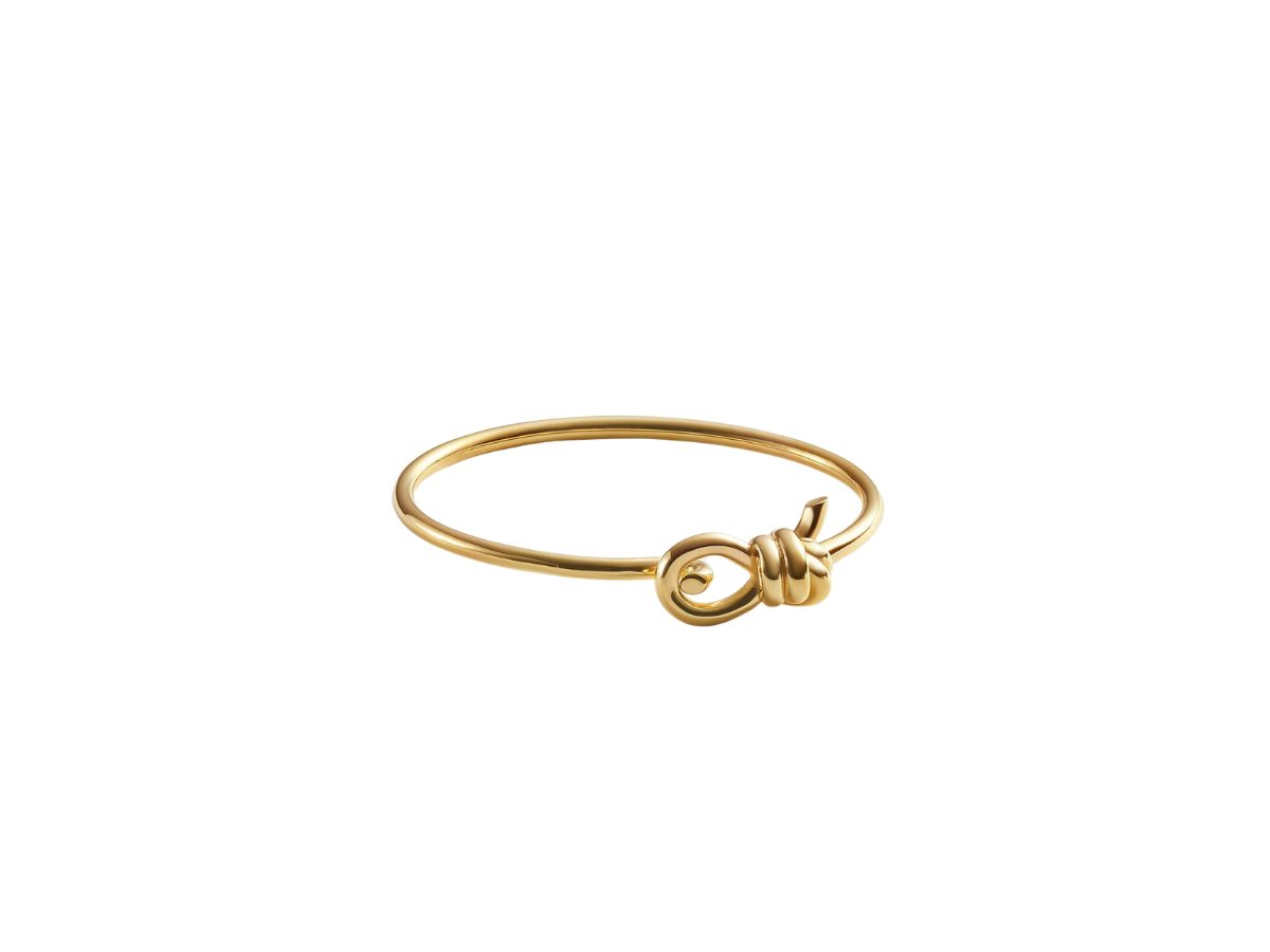 Bracciale con emblematico dettaglio Knot realizzato in argento sterling con finitura bottega veneta