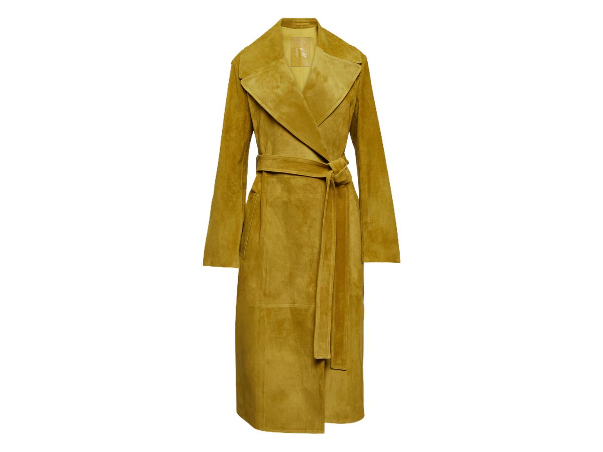 Cappotto in suede Burberry mytheresa