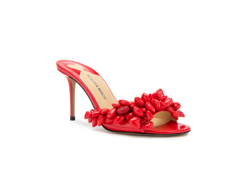 Puffy Heart Red Patent Leather Mules – Mach&Mach