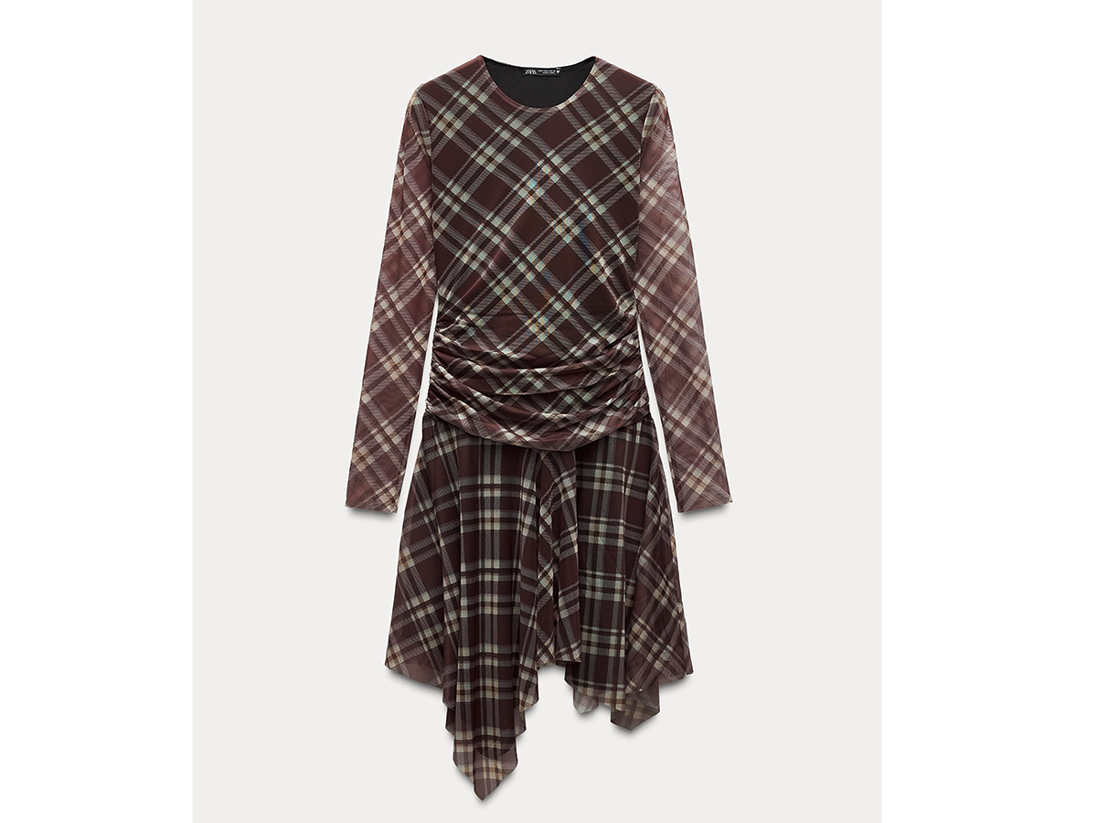 abito-corto-in-tulle-drappeggiato-stampa-check-zara