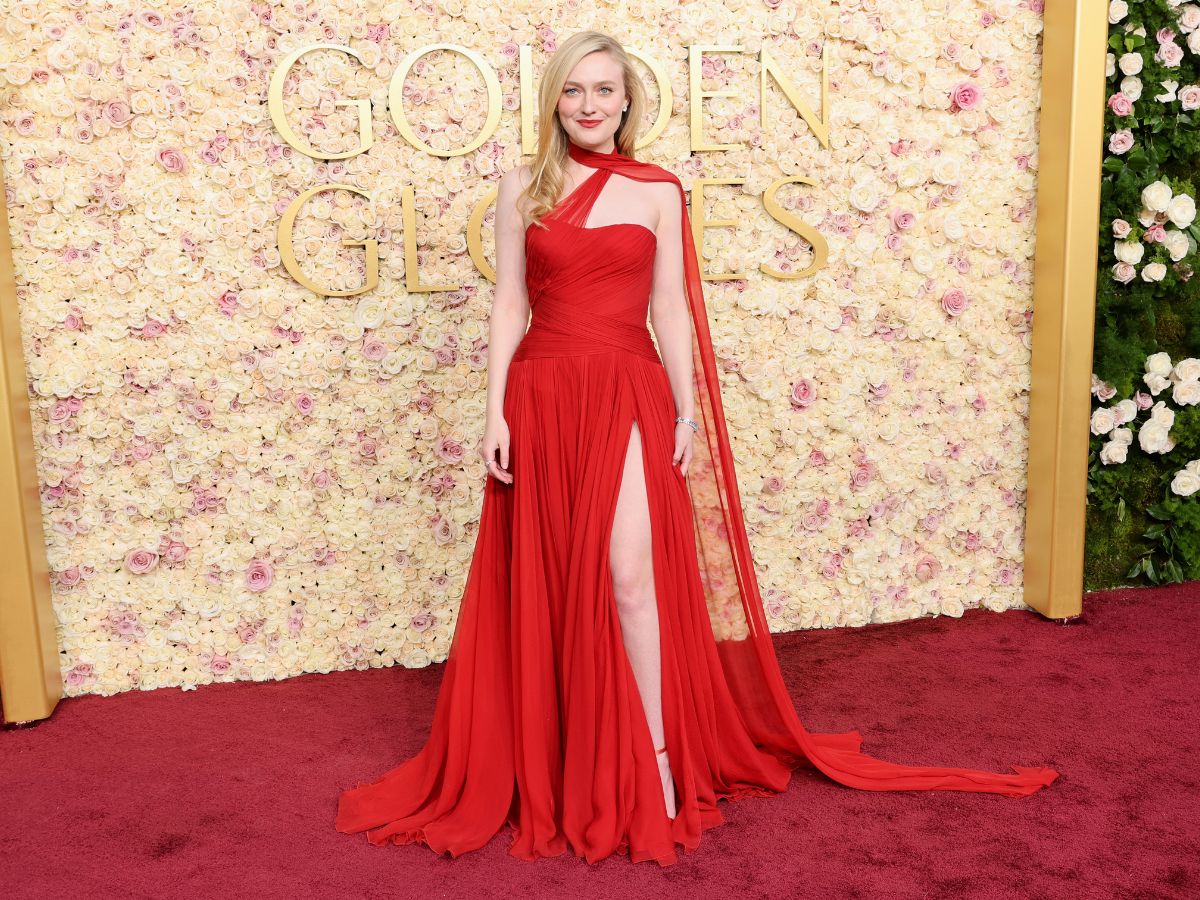 dakota fanning abito rosso