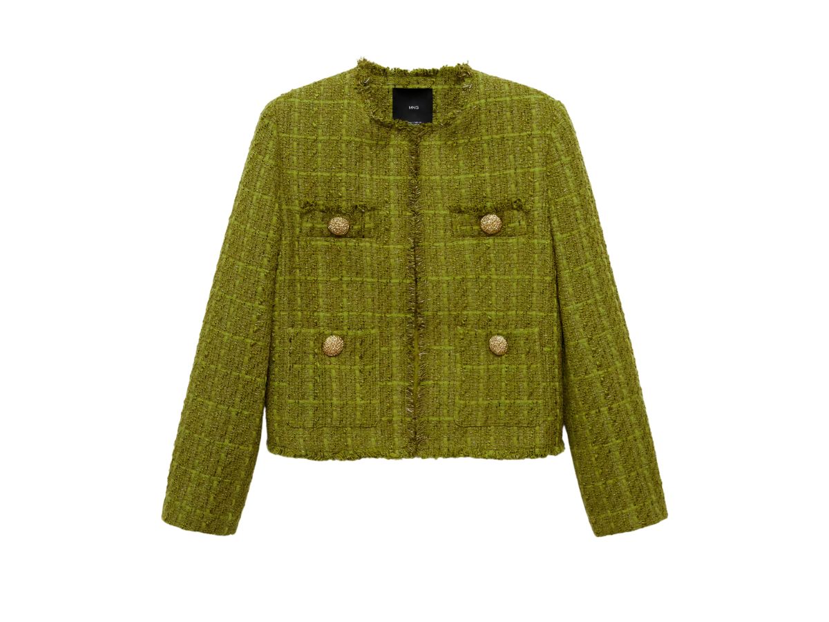 giacca in tweed mango