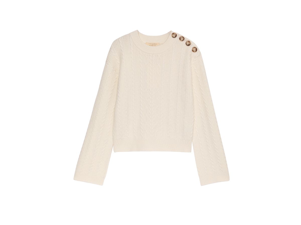 maglione trecce e bottoni sezane