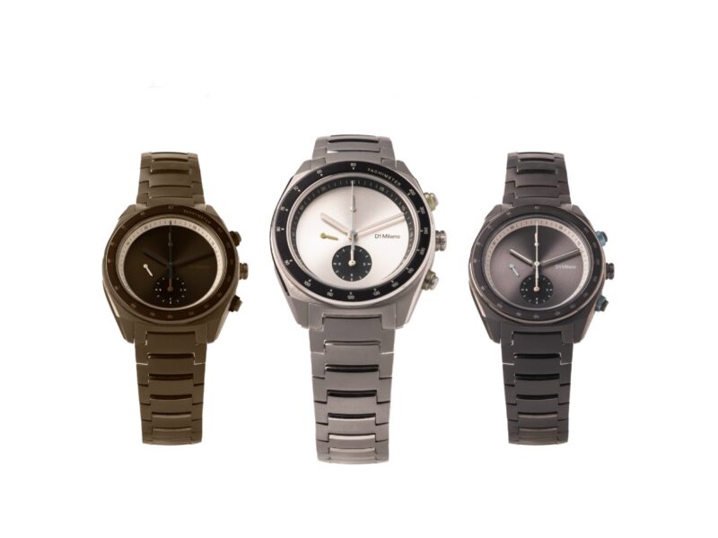 ok D1 MILANO_Modello Cronorgafo con cassa e bracciale in acciaio inossidabile con finitura Sandblasted.