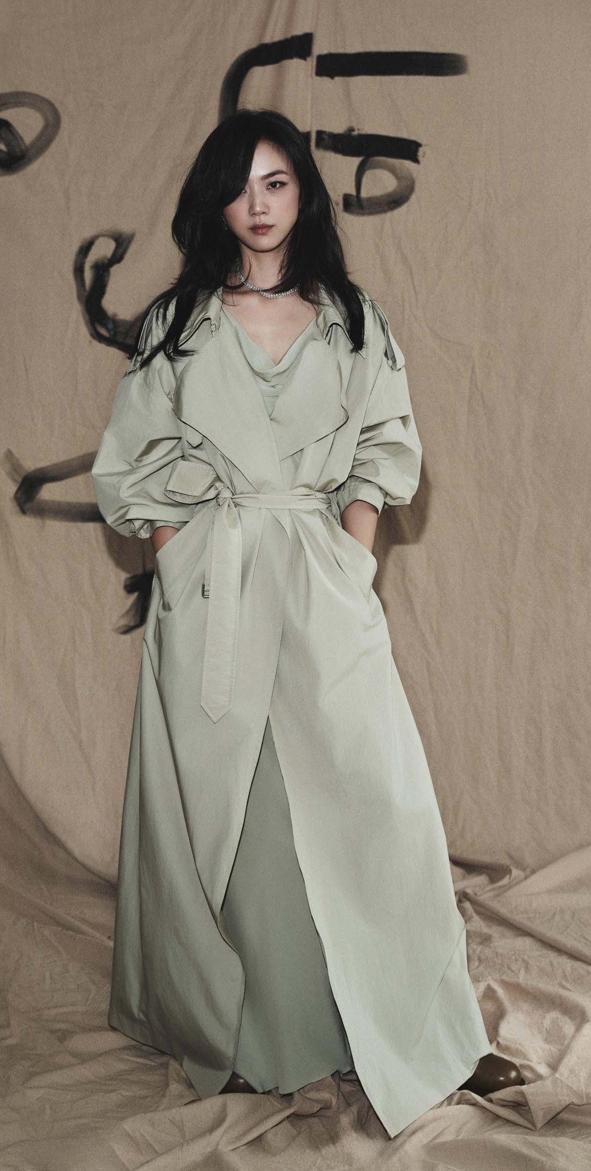 ok Tang Wei in Burberry