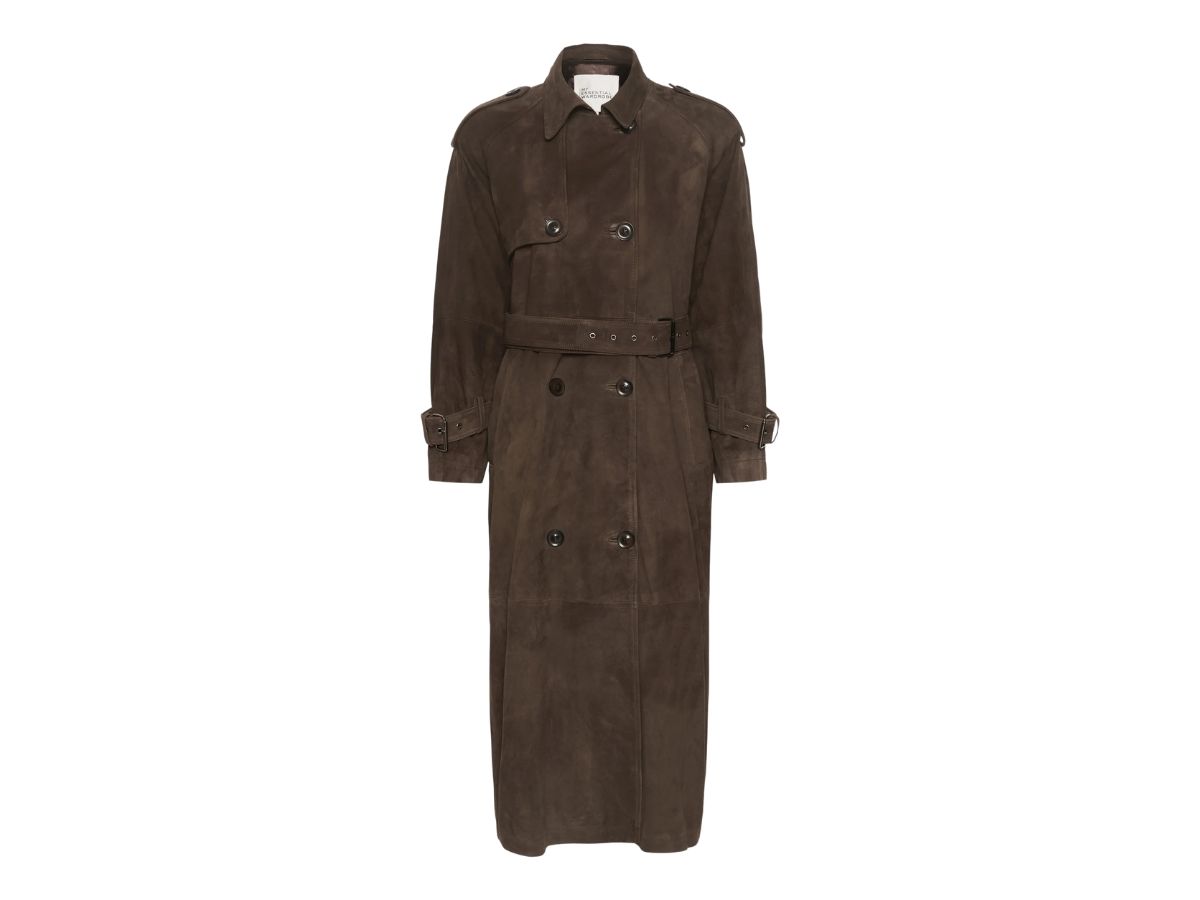 trench in suede my essential wardrobe