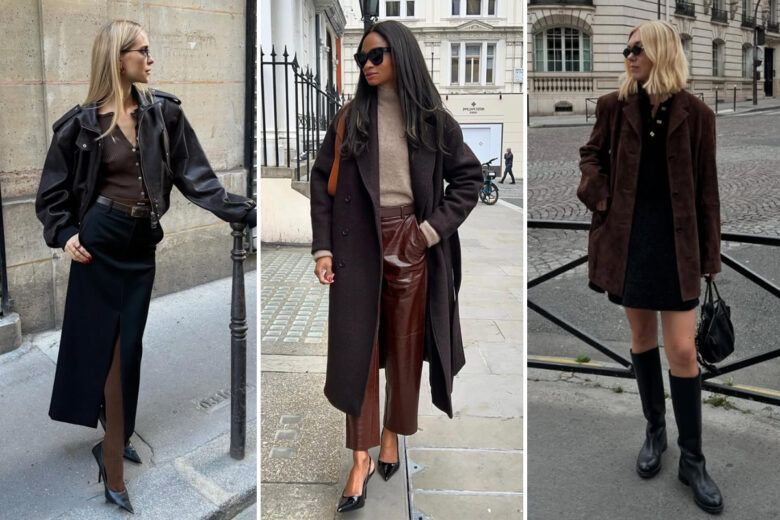 Nero + marrone: la combo più chic del momento in 5 look da copiare