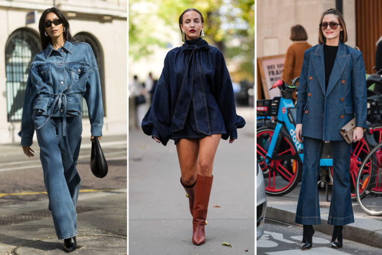 Il total denim è sempre una buona idea! Ecco 5 look di street style da provare subito