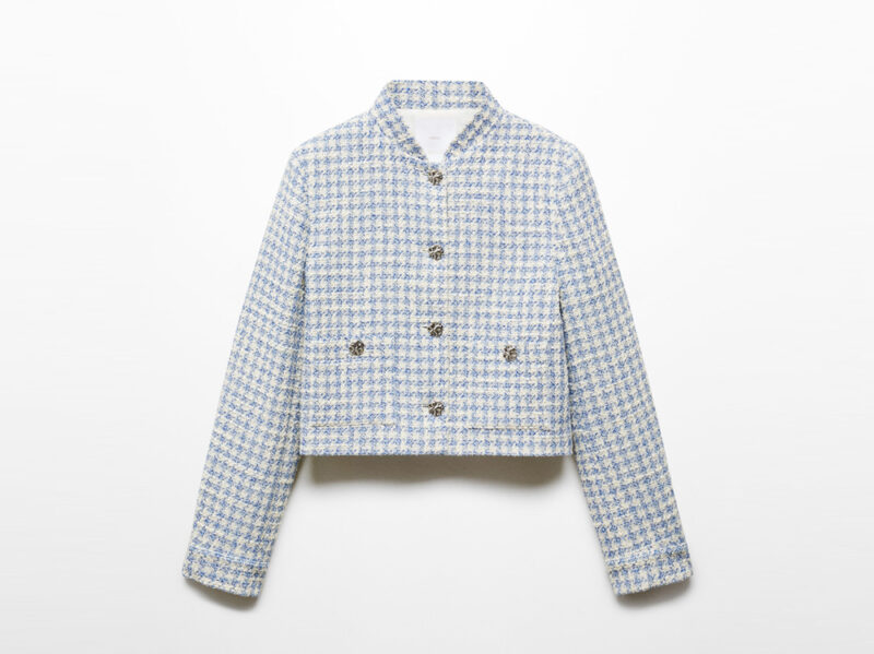 Giacca Tweed Donna Elegante - Open Front, Plaid, Blazer Casual Con Tasche - Foto 8