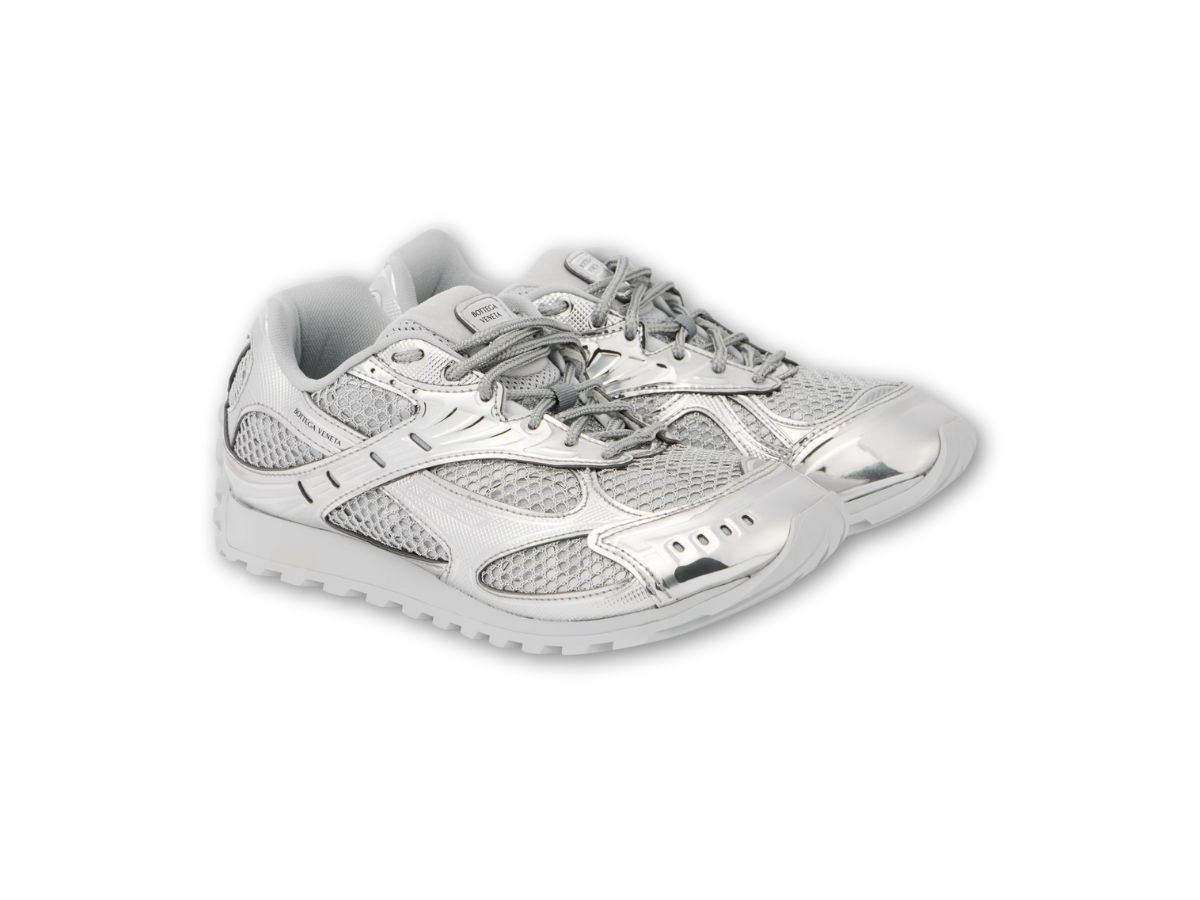 Sneakers Orbit in tessuto tecnico e mesh metallizzato bottega veneta