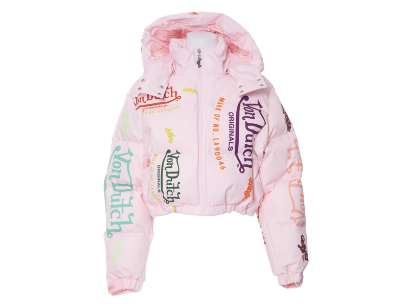 Von-Dutch_Pink-Printed-Puffer-Jacket