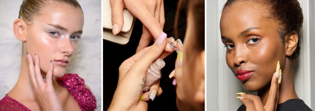 french manicure colorata