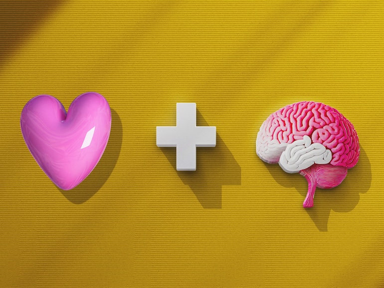 emotional intelligence.brain and heart conected