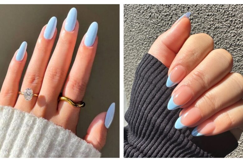Blueberry milk nails: le unghie azzurro pastello cremoso sono il must del momento
