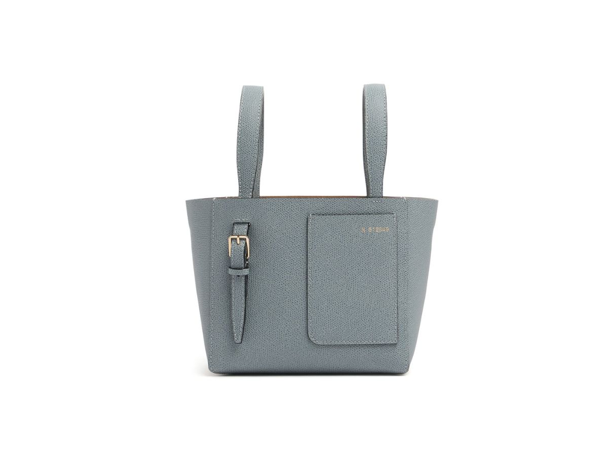 valextra borsa a secchiello mini in pelle