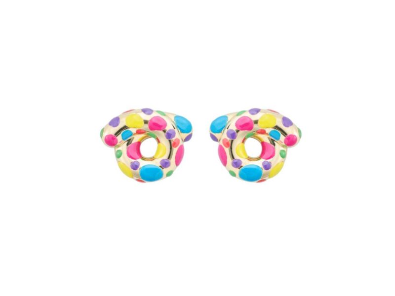 BEA BONGIASCA_Chameleon Tarallo Gold Earrings (1)