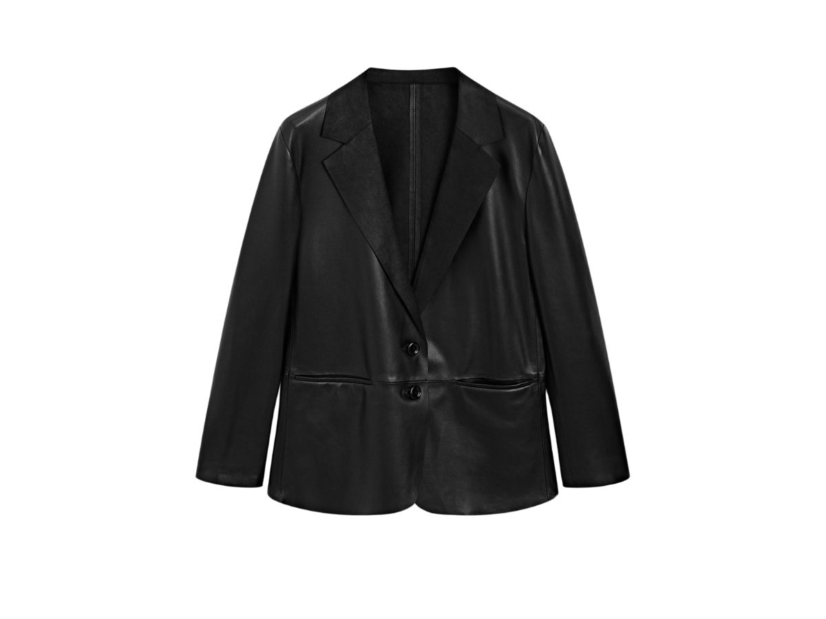 blazer in pelle scamosciata massimo dutti