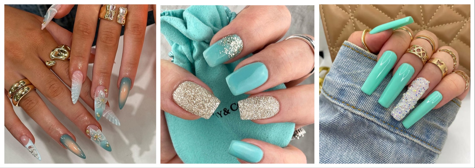 unghie tiffany estive nail art tendenza verde acqua cover desktop