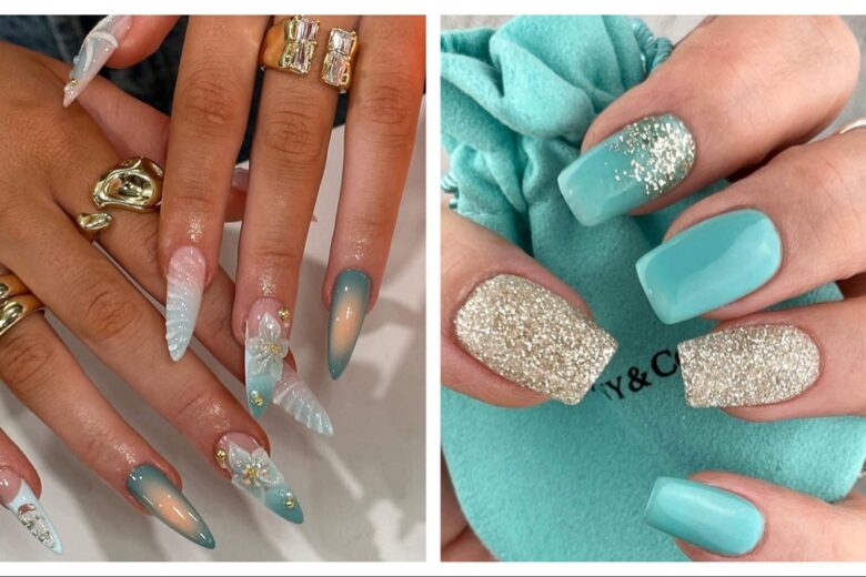Unghie Tiffany Estive: le 10 nail art di tendenza color verde acqua da copiare