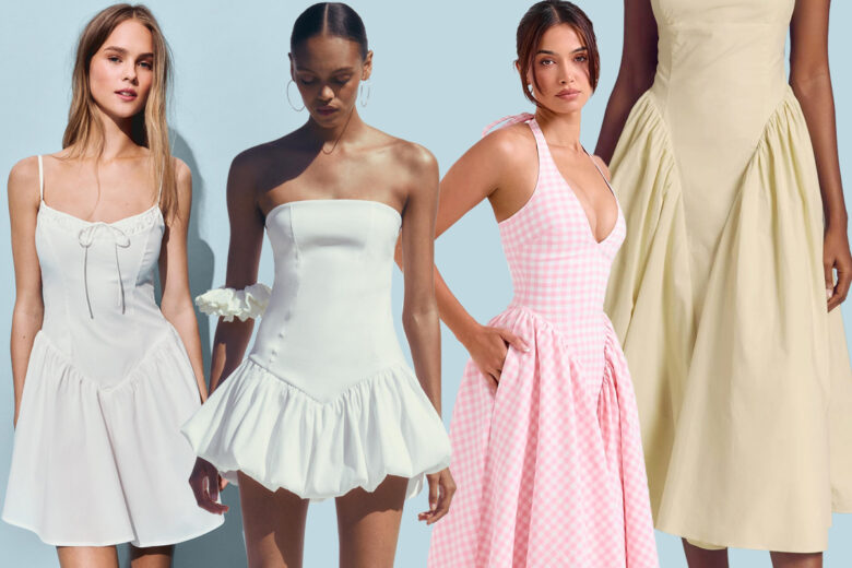 Basque dress: la tendenza degli abiti con corpetto a V contagia l’estate