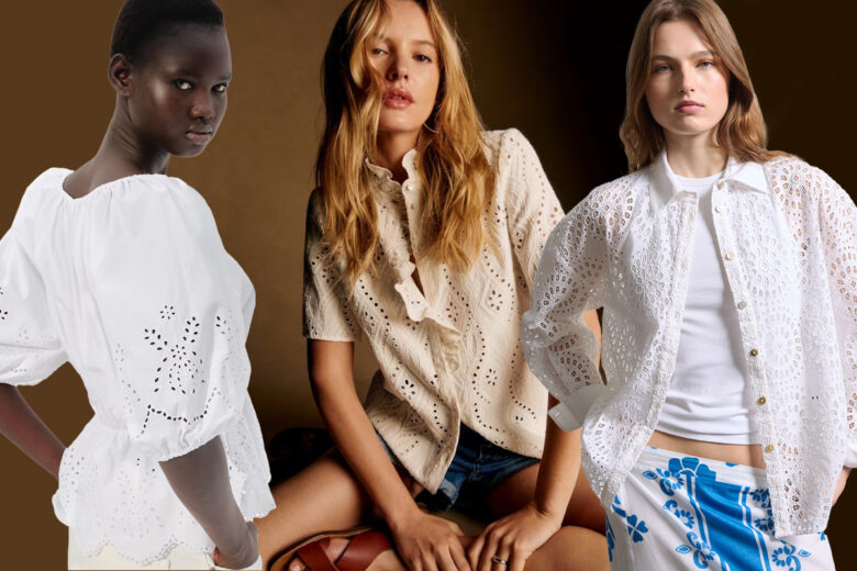 La camicia bianca in sangallo è ufficialmente il nostro “never without” dell’estate