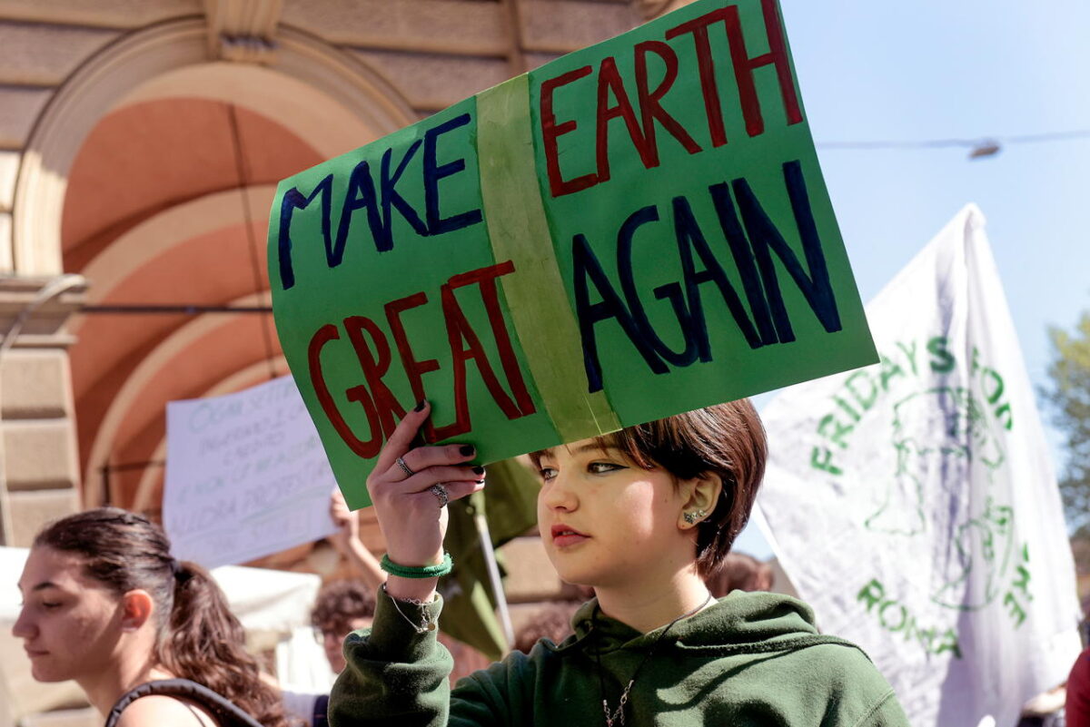 Fridays For Future Italia Movement Demonstrates For The World Climate Strike
